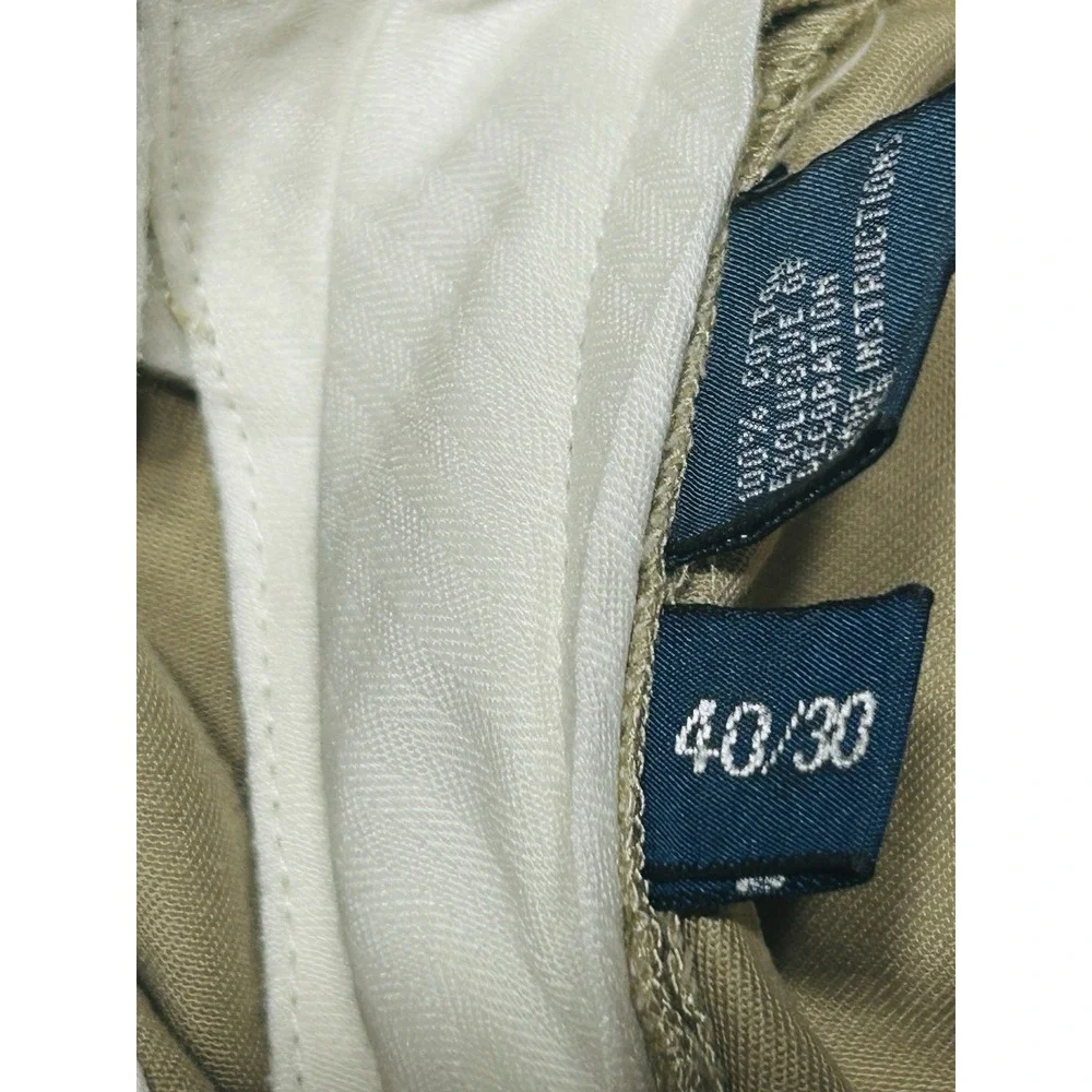 Polo Ralph Lauren Preston Pants Mens 34x29 Khaki 100% Cotton.   SEE PHOTOS